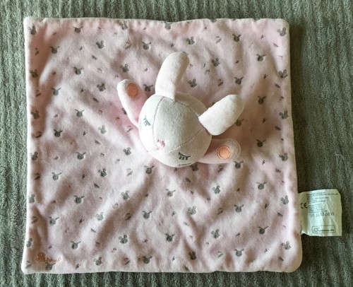 Doudou lapin rose gris - doudou,