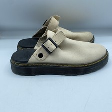 Doc Martens Carlson Suede Slingback Mules US Womens 8 EU 39 Beige Boho NWOB