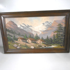 tableau paysage de montagne signe gobert