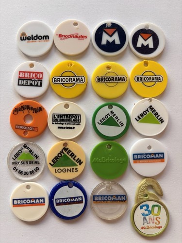 Lot jetons de caddie - lot,