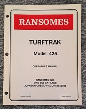 Ransomes TurfTrak  Model 425 Operator's Manual. Form #09-215