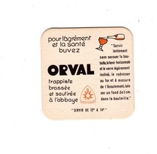 Sous-bock bière : Orval