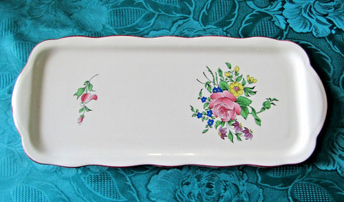 Plat cake faïence de - a,