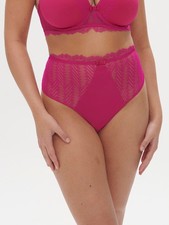New Women's SIMONE PERELE 1D2770 Hibiscus Pink Canopee Retro Brief Panty Size S