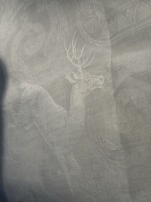 Nappe ancienne en lin et soie