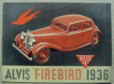 ALVIS FIREBIRD FOURTEEN Car Sales Brochure 1936 SPORTS Drop Head Coupe SALOON