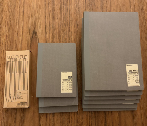 Muji notebooks and plus - muji, a6