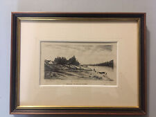 Beautiful landscape drawing ink from China river fishing