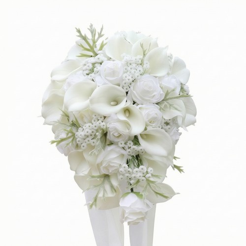 Bouquet mariée avec arums - bouquet,