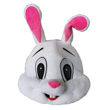 Costume de lapin en - Mascotte - Masque de lièvre - Robe d'Halloween pour adulte