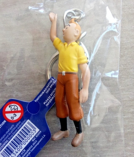 Porte clé figurine tintin - porte,