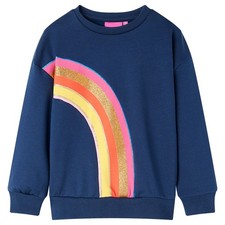 Sweatshirt pour Enfants Vêtement Tout-petits Imprimé Arc-en-ciel Bleu Marine 128