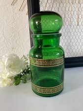 225⚜️ Old glass storage jar green color jar jars