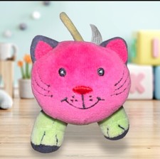 Rare Multicolored Squeaky Kitty Cat Stuffed Plush Designed By Supa Fupa Vienna