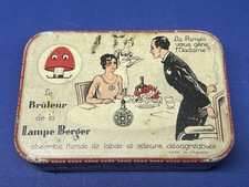 Antique Bergozates Burner Shepherd Lamp Lithographed Canvas Advertising Box