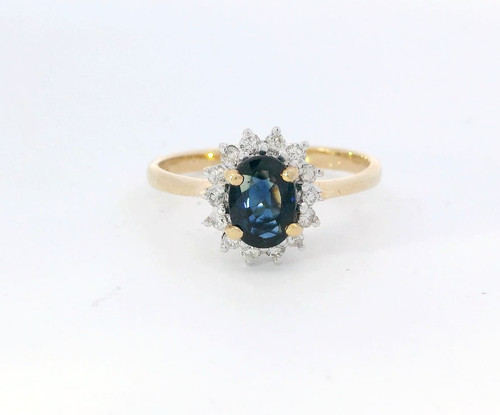 18k jaune 75ct ovale - 18k,