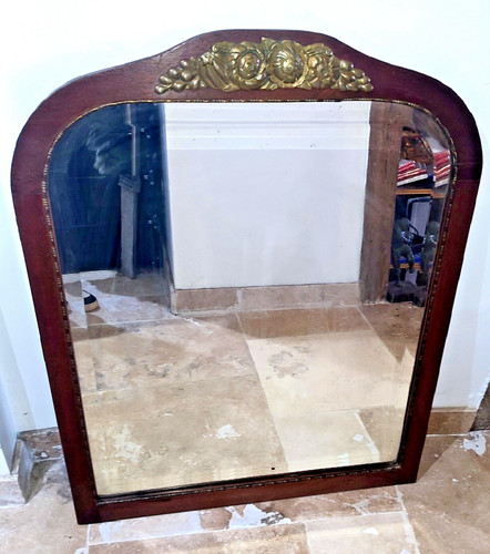 Beau miroir biseauté - en, bois
