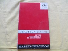 Tracteur MASSEY FERGUSON 155 - manuel utilisation et entretien - 1971