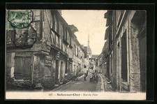 Old postcard Selles-sur-Cher, Rue du Four 1908 