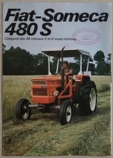 FIAT SOMECA 480S TRACTOR Agricultural Sales Brochure JAN 1977 French Text