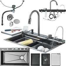 LED éviers de cuisine sous plan en acier inoxydable éviers de cuisine en cascade