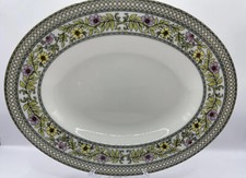 Le Perle Fine Bone 9x 7 Inch Oval Plate Platter Green Maryland Galleria Le Perle