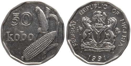 Nigeria kobo 1991 - nigeria,