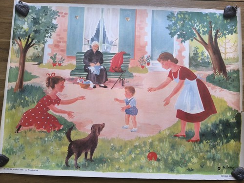 Ancienne affiche scolaire - ancienne,