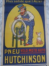 1920 Mich Hutchinson Poster Tires Bike Motorcycle Car Posters Gaillard Paris Amiens
