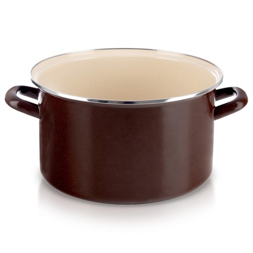 Marmite émaillée brown 30cm - marmite,