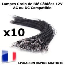 MODEL LOT 10 MINI LAMPS Wheat Grain Wired 3mm 12V AC or DC JOUEF MKD
