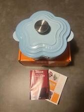 Le Creuset Cocotte Fleur 20cm PURIST BLUE limited color rare double-handled pot