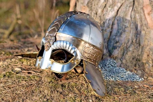 Casque viking acier - casque, en