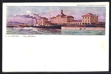 CPA Calais, Gare Maritime avec