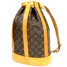 Auth Louis Vuitton Randonnee PM Shoulder Bag Monogram Drawstring Bag M42243