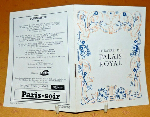 Ancien programme théâtre - programme, du