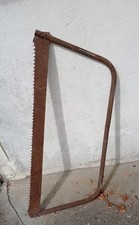 Ancienne grande scie de bûcheron – scie cadre métallique – 141 × 57 cm –...