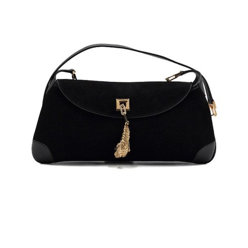 Gucci black suede gold tiger - gucci,
