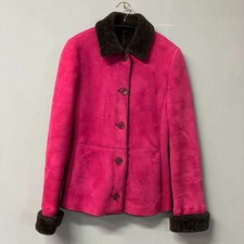 ETRO Sheepskin Shearling 100% Sheep Leather Mouton Jacket Coat Blouson 38 Used