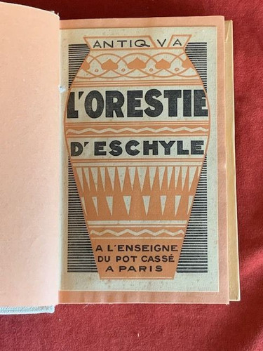 Eschyle orestie antiqua - ,