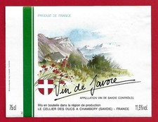 118-50 Etiquette Vin de SAVOIE LE CELLIER DES DUCS à Chambéry