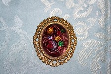 belle broche ancienne plaqué