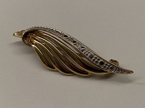 Broche ancienne plaqué or - broche,