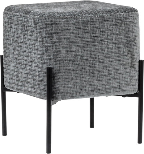 Modern dark grey pouf ottoman - dark,