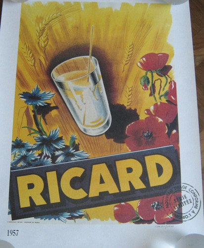 Affiche ricard 1957 série - affiche,