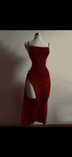 Robe De Soirée Pour Femme Rouge Élégante Neuve Taille S