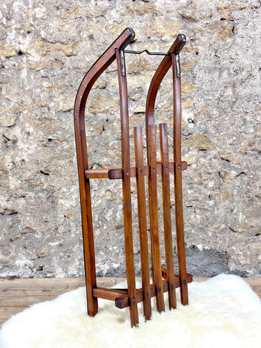 Ancienne luge bois - bois,