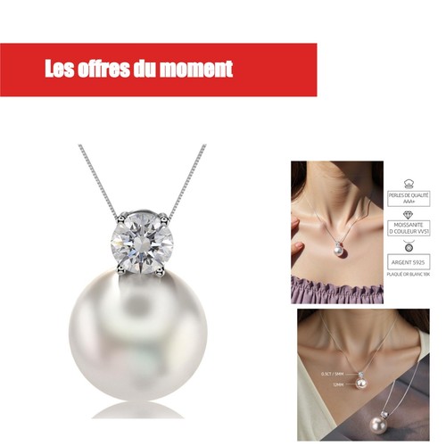 Pendentif moissanite et - pendentif,
