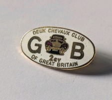 2CV Of Great Britain Vintage Enamel Pin Badge Deux Chevaux Club