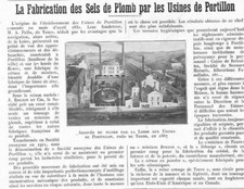 TOURS (37) GATE FACTORIES / LEAD SALTS / PALLU BRUZON / ADP 1923